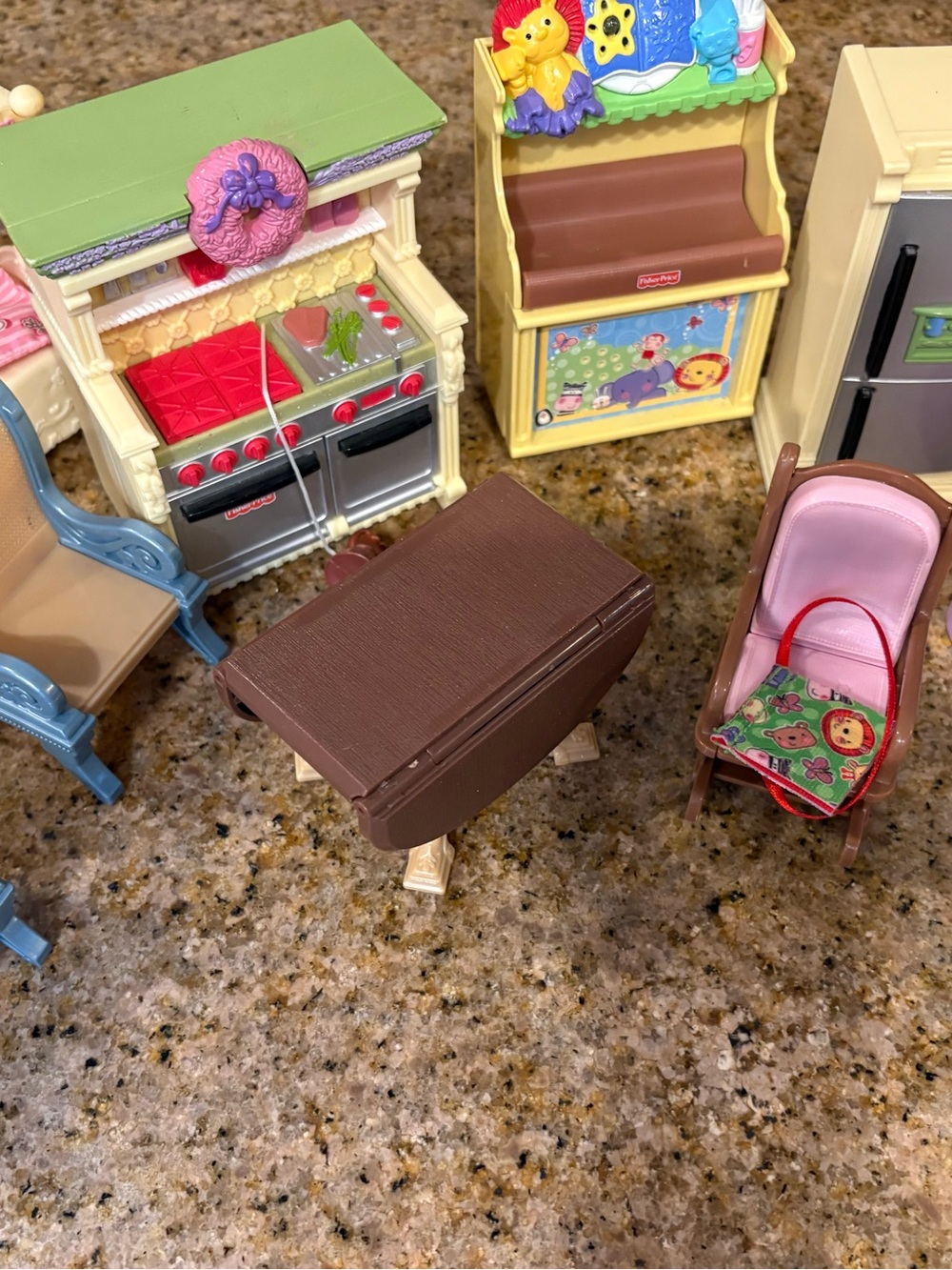 Fisher Price Loving Family Dollhouse Furniture  Kitchen Sounds Changing Table